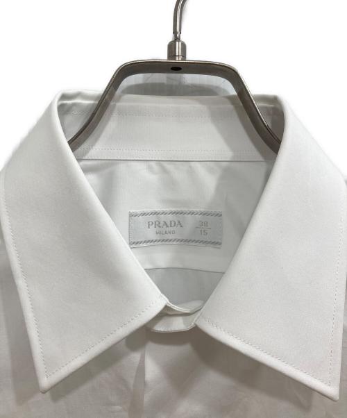 PRADA（プラダ）PRADA (プラダ) コットンポプリン エポレットシャツ ホワイト サイズ:38の古着・服飾アイテム