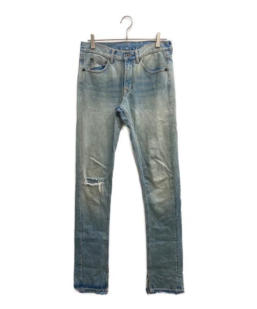 OFFWHITE（オフホワイト）OFFWHITE (オフホワイト) バイアスデニムパンツ ブルー サイズ:31の古着・服飾アイテム