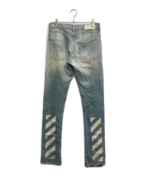 OFFWHITE（オフホワイト）OFFWHITE (オフホワイト) バイアスデニムパンツ ブルー サイズ:31の古着・服飾アイテム