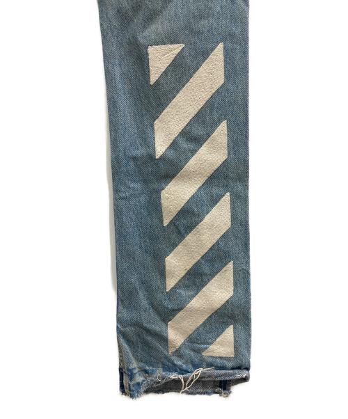 OFFWHITE（オフホワイト）OFFWHITE (オフホワイト) バイアスデニムパンツ ブルー サイズ:31の古着・服飾アイテム