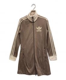 adidas（アディダス）の古着「アディカラー スリーストライプス トラックトップ ワンピース」｜ブラウン