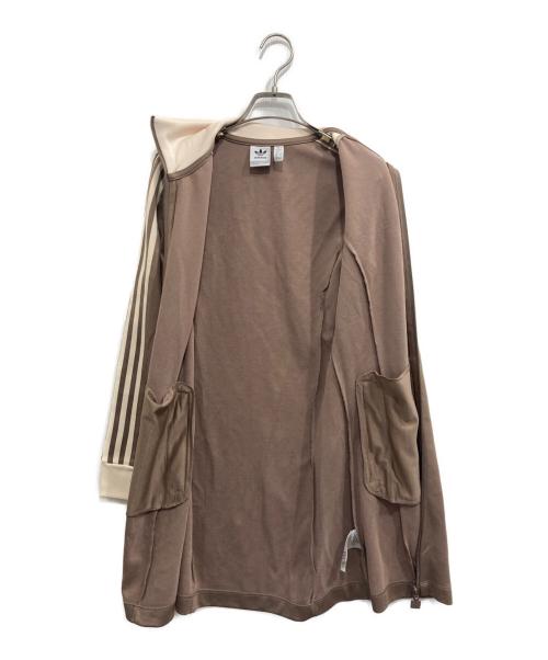 adidas（アディダス）adidas (アディダス) アディカラー スリーストライプス トラックトップ ワンピース ブラウン サイズ:Lの古着・服飾アイテム