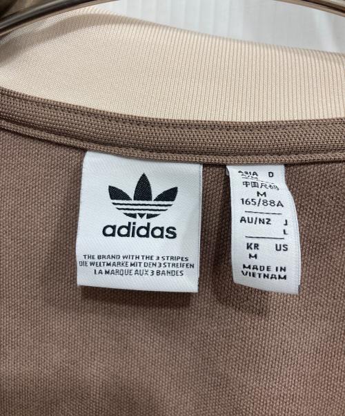 adidas（アディダス）adidas (アディダス) アディカラー スリーストライプス トラックトップ ワンピース ブラウン サイズ:Lの古着・服飾アイテム