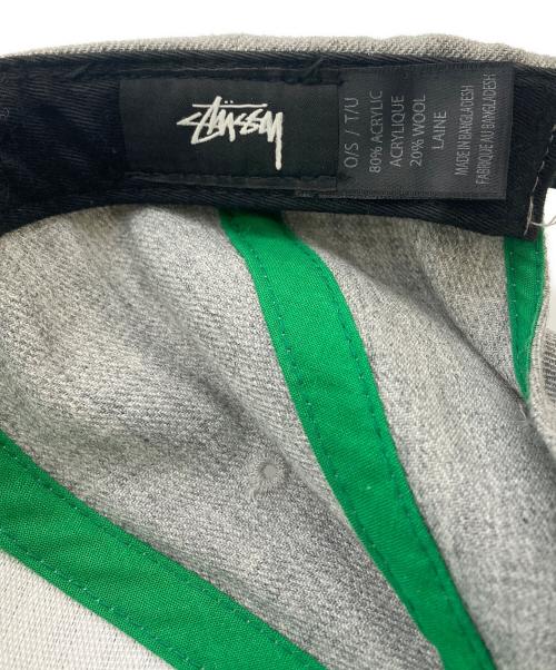 stussy（ステューシー）stussy (ステューシー) キャップ グレー×グリーン サイズ:O/Sの古着・服飾アイテム