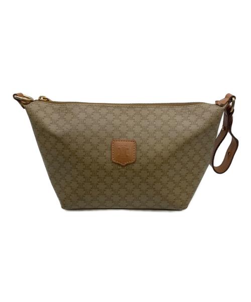 CELINE（セリーヌ）CELINE (セリーヌ) マカダム柄ポーチ/バニティバッグ ベージュの古着・服飾アイテム