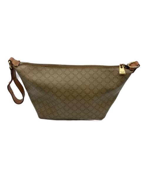 CELINE（セリーヌ）CELINE (セリーヌ) マカダム柄ポーチ/バニティバッグ ベージュの古着・服飾アイテム