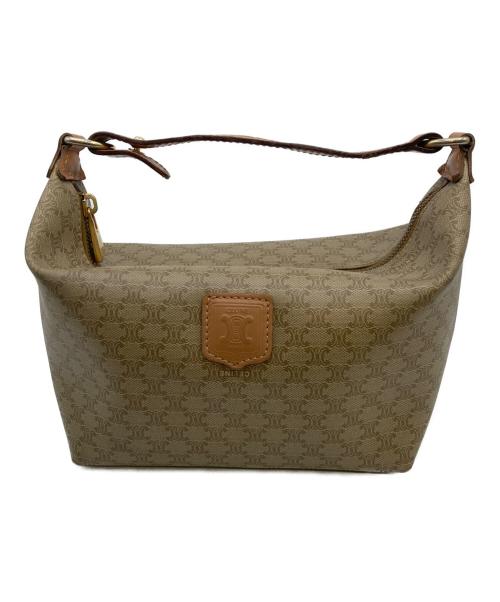 CELINE（セリーヌ）CELINE (セリーヌ) マカダム柄ポーチ/バニティバッグ ベージュの古着・服飾アイテム