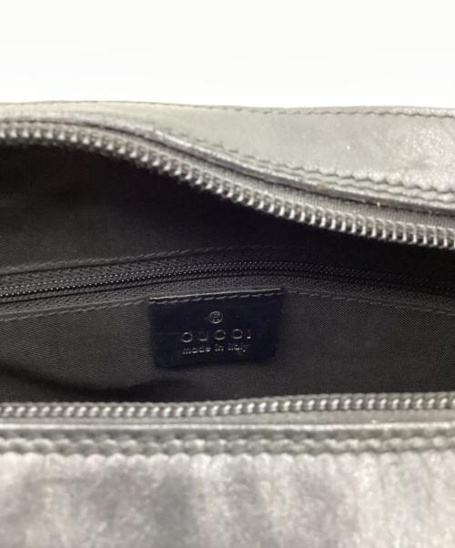 GUCCI（グッチ）GUCCI (グッチ) GGキャンバス バンブー ワンショルダーバッグ ベージュ×ブラックの古着・服飾アイテム