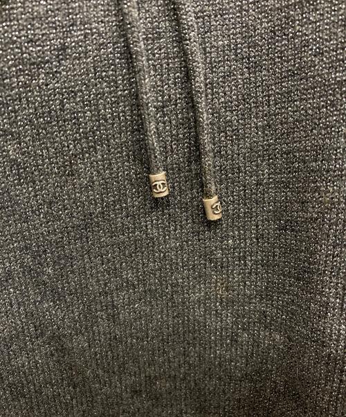 CHANEL（シャネル）CHANEL (シャネル) ココマーク ニット プルオーバーパーカー グレー サイズ:42の古着・服飾アイテム