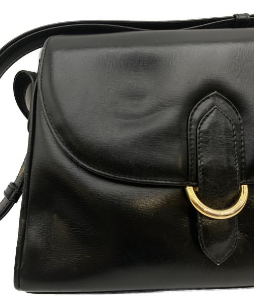 GUCCI（グッチ）GUCCI (グッチ) オールド フラップ ワンショルダーバッグ ブラックの古着・服飾アイテム