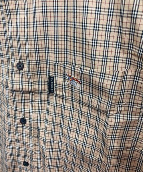 BURBERRY BLACK LABEL（バーバリーブラックレーベル）BURBERRY BLACK LABEL (バーバリーブラックレーベル) 半袖チェックシャツ ベージュ サイズ:2の古着・服飾アイテム