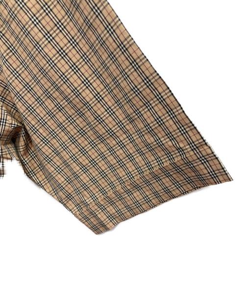 BURBERRY BLACK LABEL（バーバリーブラックレーベル）BURBERRY BLACK LABEL (バーバリーブラックレーベル) 半袖チェックシャツ ベージュ サイズ:2の古着・服飾アイテム