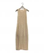 maison celonメゾンセロン）の古着「ノースリーブワンピース/wavy tile pattern dress」｜アイボリー