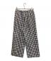 UNITED ARROWS (ユナイテッドアローズ) リネン チェック パッチポケット イージーパンツ ホワイト×ブラウン サイズ:38：8000円