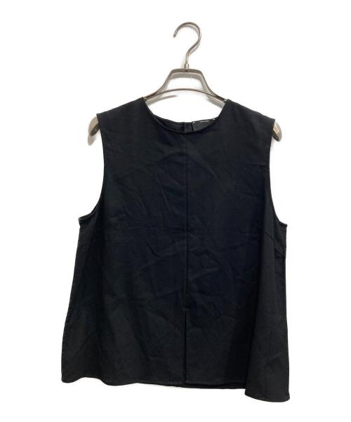 Con te（コンテ）Con te (コンテ) フロントスリット ノースリーブブラウス ブラック サイズ:FREEの古着・服飾アイテム