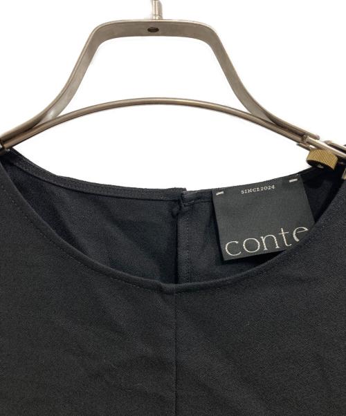 Con te（コンテ）Con te (コンテ) フロントスリット ノースリーブブラウス ブラック サイズ:FREEの古着・服飾アイテム