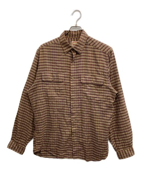 BANANA REPUBLIC（バナナリパブリック）BANANA REPUBLIC (バナナリパブリック) チェックシャツ ブラウン サイズ:Ｍの古着・服飾アイテム