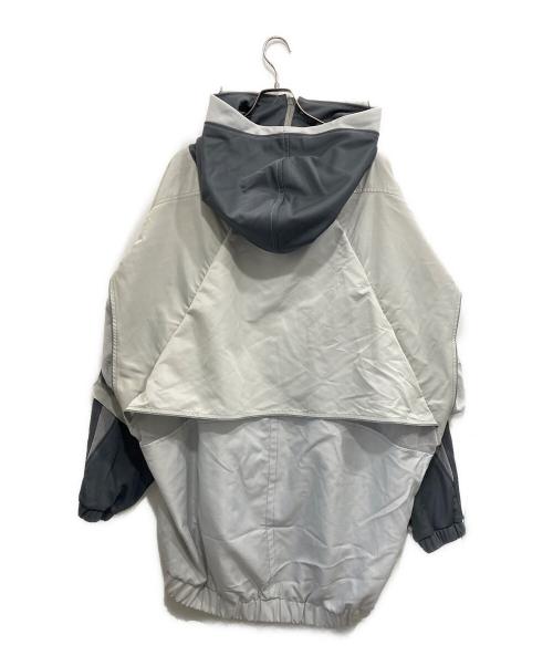 BALMUNG（バルムング）BALMUNG (バルムング) Layered high neck big hoodie/レイヤード　ハイネック　ビッグフーディー グレー サイズ:XLの古着・服飾アイテム