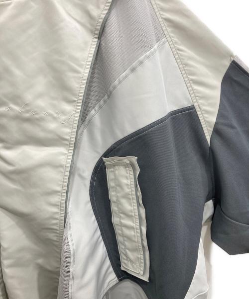 BALMUNG（バルムング）BALMUNG (バルムング) Layered high neck big hoodie/レイヤード　ハイネック　ビッグフーディー グレー サイズ:XLの古着・服飾アイテム