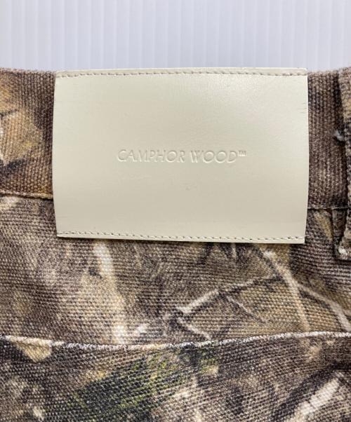 CAMPHOR WOOD（カンファーウッド）Camphor wood (カンファーウッド) WIDE BAGGY REAL TREE PAINTER TROUSERS カーキ サイズ:Lの古着・服飾アイテム