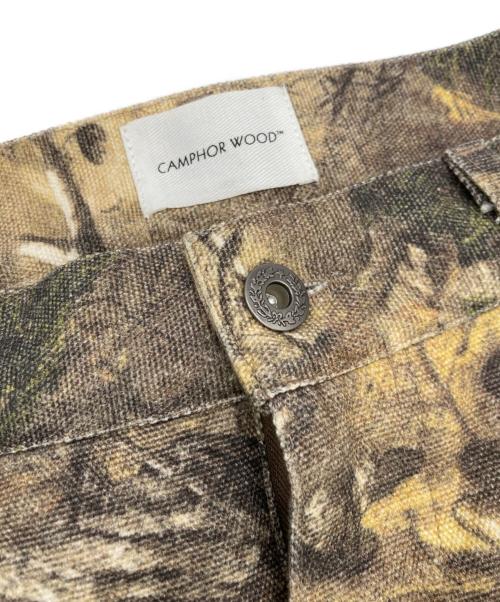CAMPHOR WOOD（カンファーウッド）Camphor wood (カンファーウッド) WIDE BAGGY REAL TREE PAINTER TROUSERS カーキ サイズ:Lの古着・服飾アイテム
