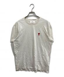 AMI Alexandre Mattiussi（アミアレクサンドルマテュッシ）の古着「AMI SMALL HEART LOGO HALF T-SHIRTS」｜ホワイト