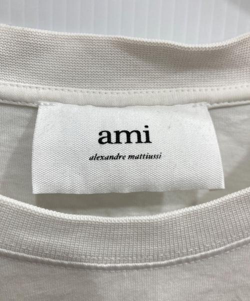 AMI Alexandre Mattiussi（アミアレクサンドルマテュッシ）AMI Alexandre Mattiussi (アミアレクサンドルマテュッシ) AMI SMALL HEART LOGO HALF T-SHIRTS ホワイト サイズ:Mの古着・服飾アイテム