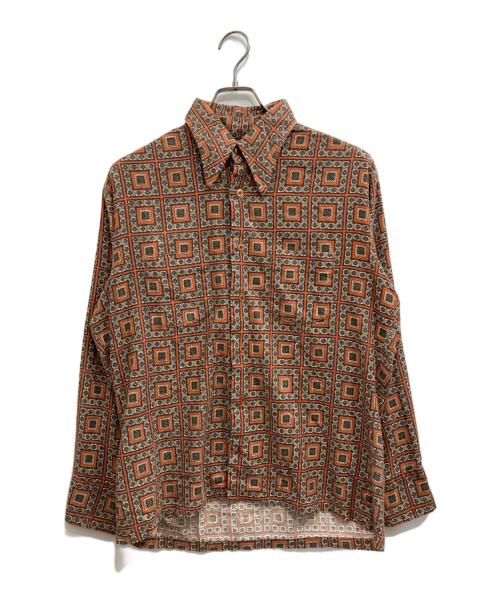 J.C.PENNY（ジェーシーペニー）J.C.PENNY (ジェーシーペニー) 総柄シャツ ブラウン サイズ:Lの古着・服飾アイテム