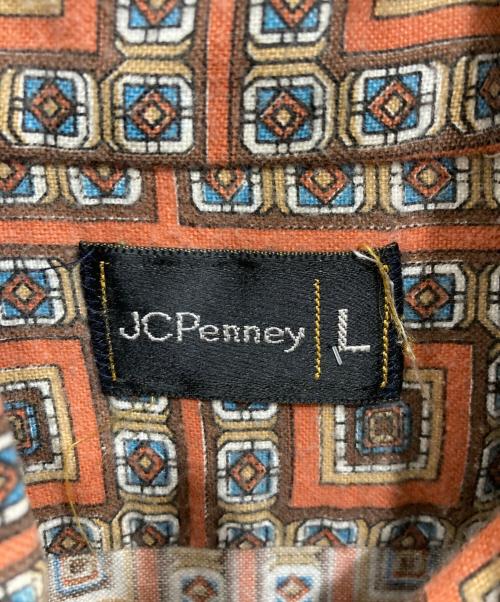 J.C.PENNY（ジェーシーペニー）J.C.PENNY (ジェーシーペニー) 総柄シャツ ブラウン サイズ:Lの古着・服飾アイテム