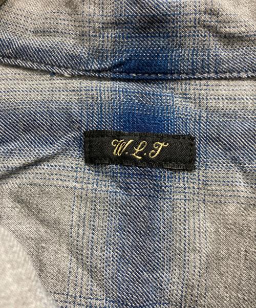 Wild Life Tailor（ワイルドライフテイラー）Wild Life Tailor (ワイルドライフテイラー) オンブレチェック ドレープ オーバーシャツ グレー×ブルー サイズ:Mの古着・服飾アイテム