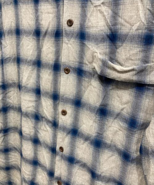 Wild Life Tailor（ワイルドライフテイラー）Wild Life Tailor (ワイルドライフテイラー) オンブレチェック ドレープ オーバーシャツ グレー×ブルー サイズ:Mの古着・服飾アイテム