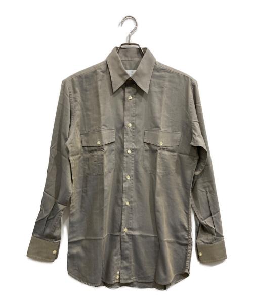 GIVENCHY（ジバンシィ）GIVENCHY (ジバンシィ) コットンシャツ グレー/タマムシ サイズ:Sの古着・服飾アイテム