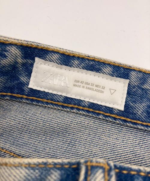 ZARA（ザラ）ZARA (ザラ) ダーディーバギーデニムパンツ ブルー サイズ:42の古着・服飾アイテム