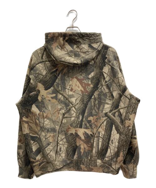 SUPREME（シュプリーム）SUPREME (シュプリーム) Small Box Drawcord Hooded Sweatshirt カーキ/Realtree Hardwoods Camo サイズ:large」の古着・服飾アイテム