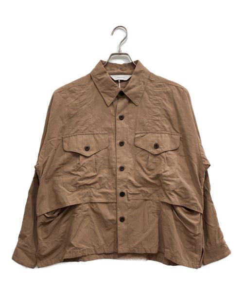SASQUATCHfabrix.（サスクワッチファブリックス）SASQUATCHfabrix. (サスクワッチファブリックス) UTILITY VENTILATION SHIRT/ユーティリティ ベンチレーション シャツ ライトブラウン サイズ:Mの古着・服飾アイテム