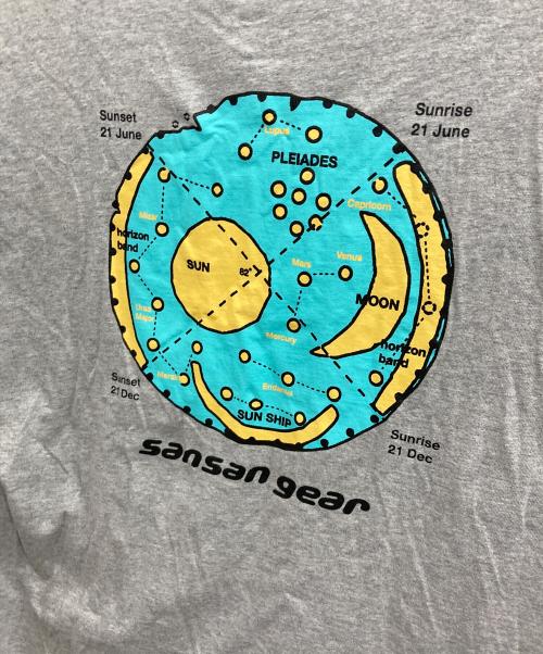 san san gear（サンサンギア）SAN SAN GEAR (サンサンギア) プリントTシャツ グレー サイズ:3の古着・服飾アイテム