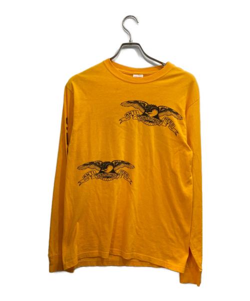 SUPREME（シュプリーム）Supreme (シュプリーム) ANTIHERO (アンタイヒーロー) Long Sleeve Logo L/S TEE イエロー サイズ:Mの古着・服飾アイテム