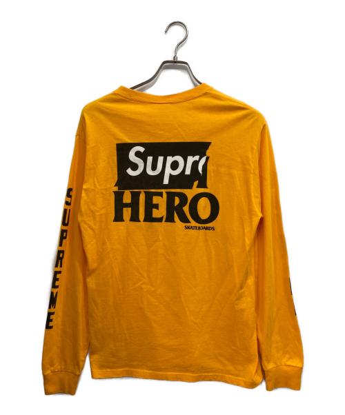 SUPREME（シュプリーム）Supreme (シュプリーム) ANTIHERO (アンタイヒーロー) Long Sleeve Logo L/S TEE イエロー サイズ:Mの古着・服飾アイテム