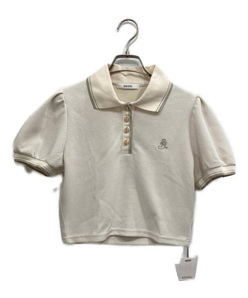Snidel（スナイデル）Snidel (スナイデル) メタルボタンパフスリーブポロ アイボリー サイズ:Fの古着・服飾アイテム