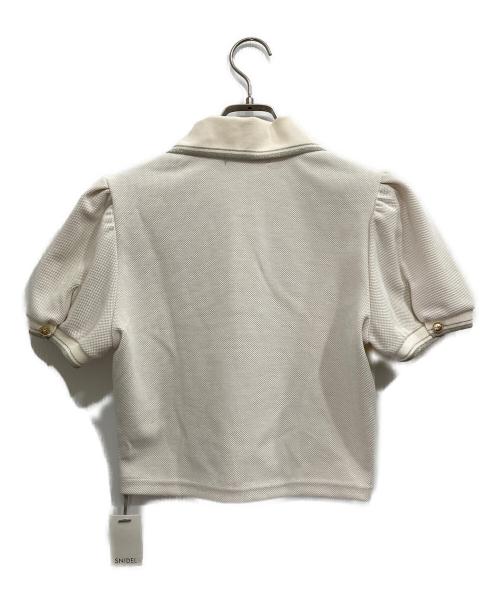 Snidel（スナイデル）Snidel (スナイデル) メタルボタンパフスリーブポロ アイボリー サイズ:Fの古着・服飾アイテム