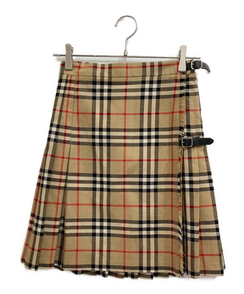 BURBERRY LONDON（バーバリーロンドン）BURBERRY LONDON (バーバリーロンドン) ノヴァチェックスカート ベージュ サイズ:UK８/USA6の古着・服飾アイテム