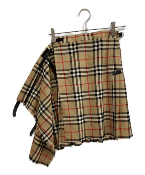 BURBERRY LONDON（バーバリーロンドン）BURBERRY LONDON (バーバリーロンドン) ノヴァチェックスカート ベージュ サイズ:UK８/USA6の古着・服飾アイテム