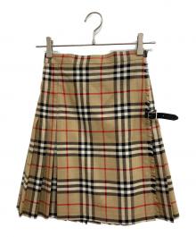 BURBERRY LONDON（バーバリーロンドン）の古着「ノヴァチェックスカート」｜ベージュ