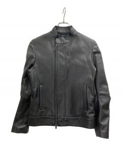 中古・古着通販】GUESS (ゲス) シングルライダースジャケット ブラック