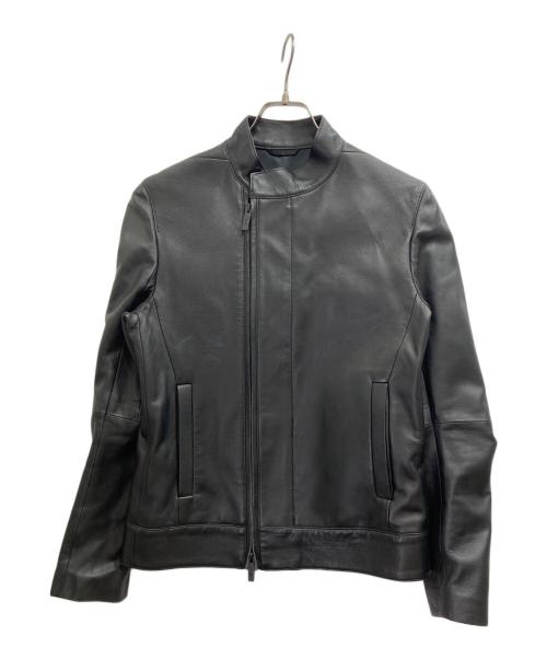 Calvin Klein（カルバンクライン）Calvin Klein (カルバンクライン) ダブルジップレザージャケット ブラック サイズ:34の古着・服飾アイテム