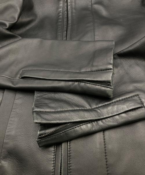 Calvin Klein（カルバンクライン）Calvin Klein (カルバンクライン) ダブルジップレザージャケット ブラック サイズ:34の古着・服飾アイテム