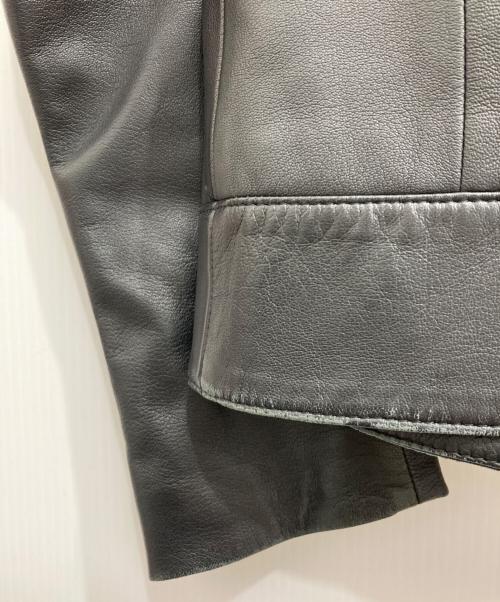 Calvin Klein（カルバンクライン）Calvin Klein (カルバンクライン) ダブルジップレザージャケット ブラック サイズ:34の古着・服飾アイテム