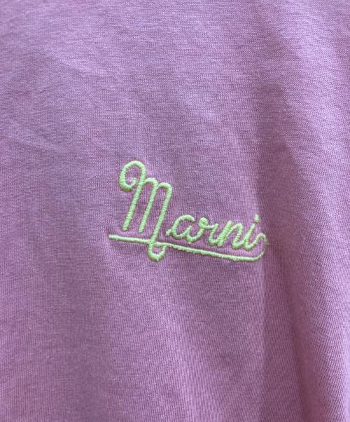 MARNI（マルニ）MARNI (マルニ) ロゴ刺繍Tシャツ ピンク サイズ:36の古着・服飾アイテム