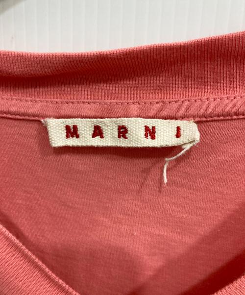 MARNI（マルニ）MARNI (マルニ) ロゴ刺繍Tシャツ ピンク サイズ:36の古着・服飾アイテム