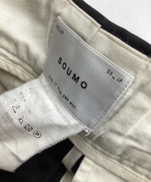 SOUMO（ソウモ）SOUMO (ソウモ) ビッグタックワイドチノパンツ ブラック サイズ:不明の古着・服飾アイテム